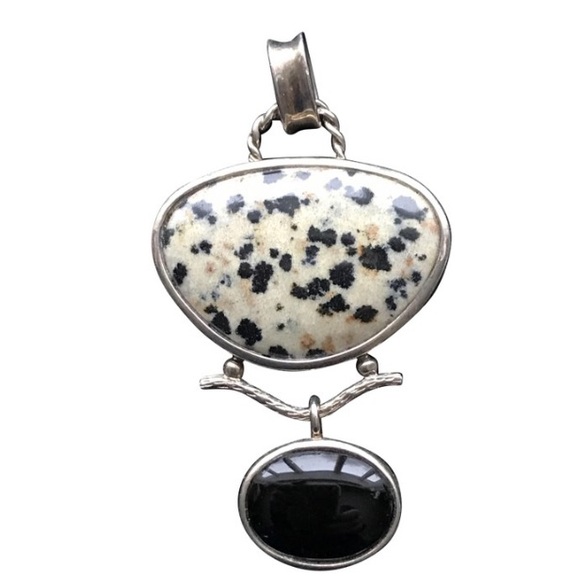 Whitney Kelly Sterling Dalmatian Jasper Pendant - Picture 12 of 16